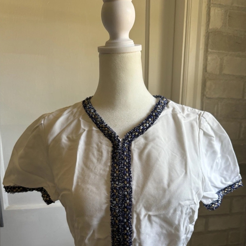 Sandro Multicolored Ruffled Buttoned Midi Dress